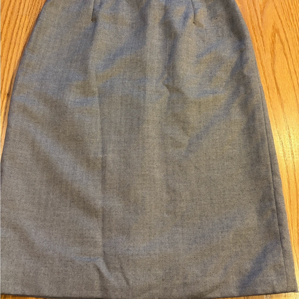 Luciano Barbera Women’s Gray Herringbone Pencil Skirt Made In Italy Size US 4